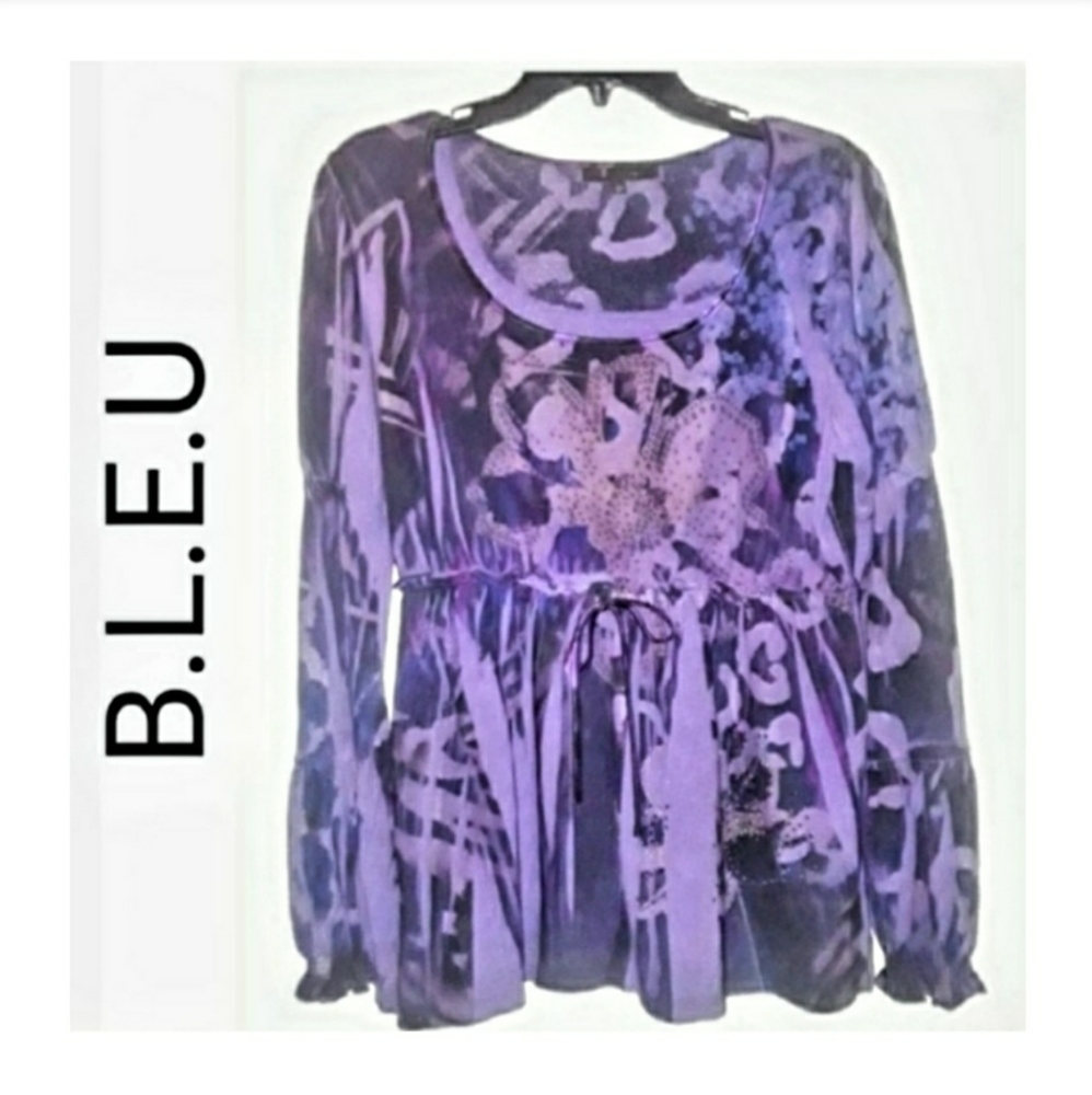B.L.E.U Long Sleeve Blouse Large